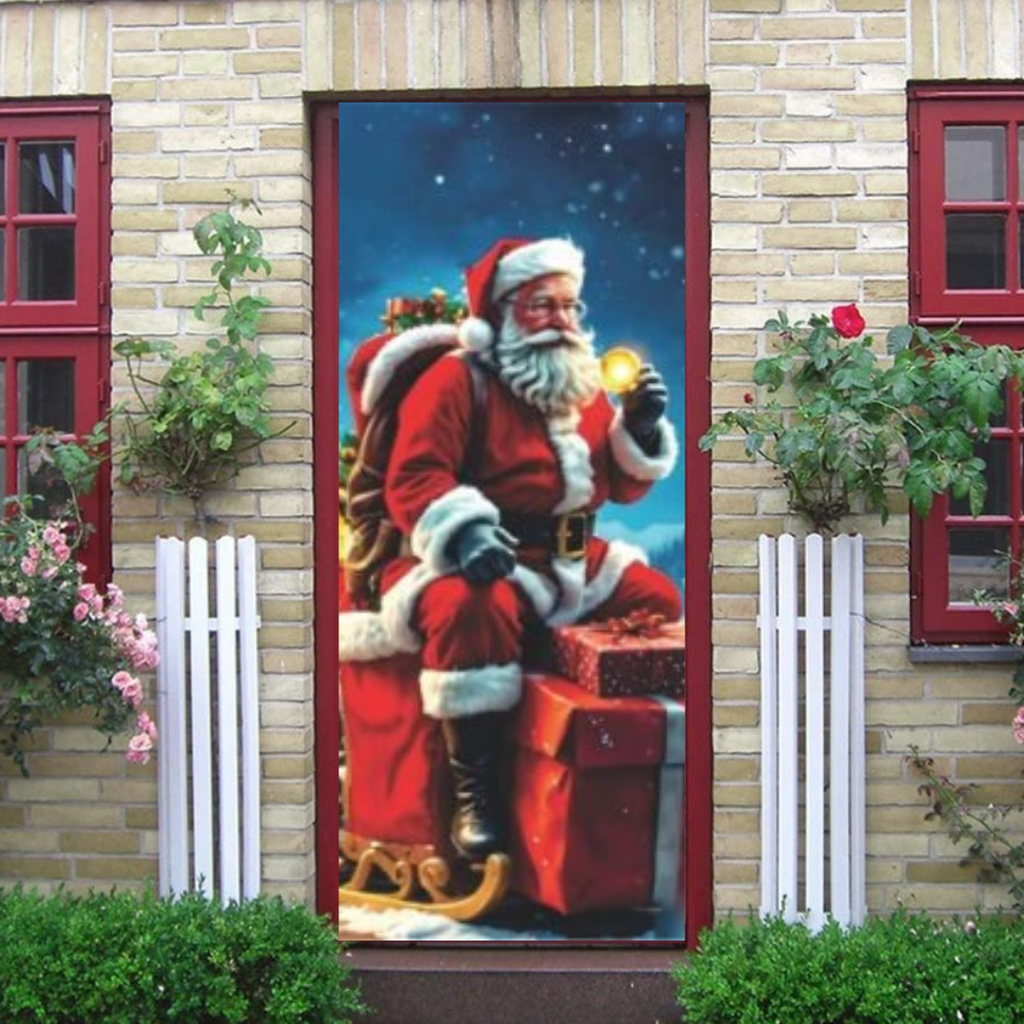 ¡Magia en tu Entrada! Funda Puerta Navideña Premium 2m x 1m | 30+ Diseños