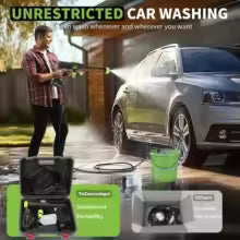 Hidrolavadora de 6 Chorros - Pistola alta presión profesional portátil doble bateria